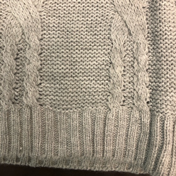 Practical Grey Wool Turkish Sweater stretch crew neck Red Roza Brand rib cuff - Picture 9 of 10